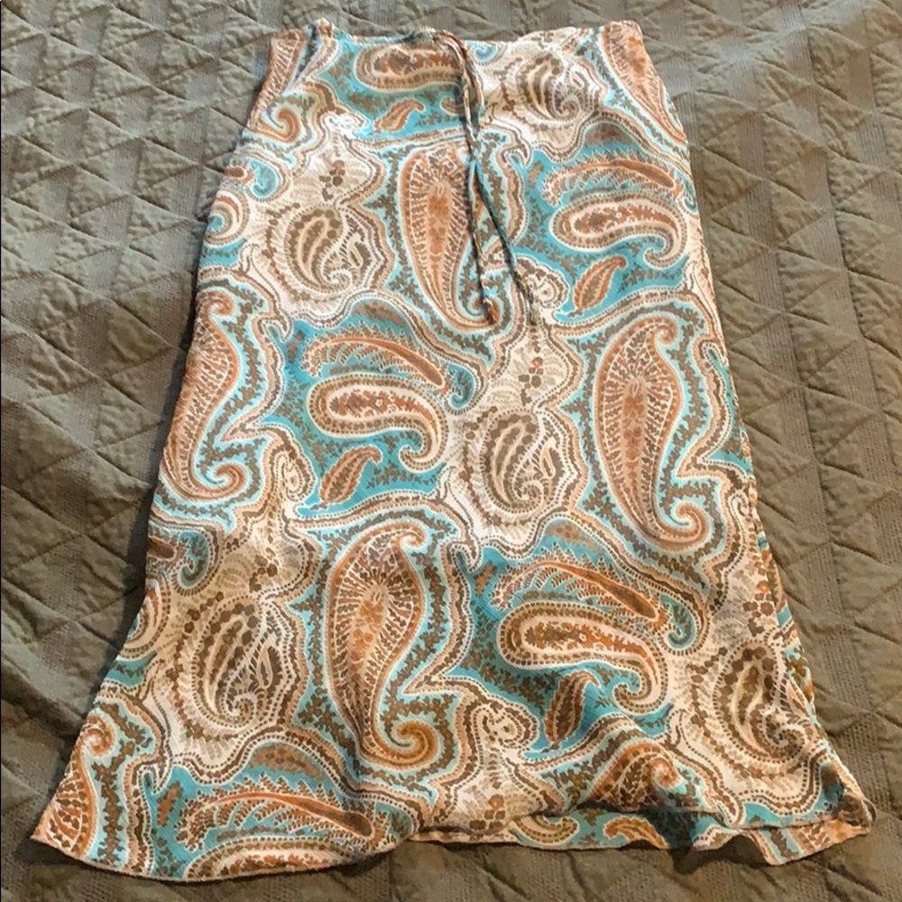 Beachy paisley skirt